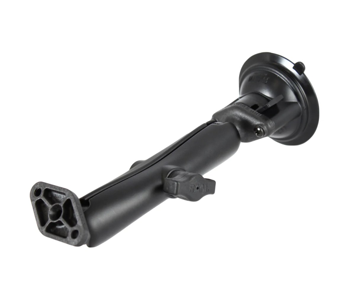 Soporte de bola doble de succión compuesta con cierre Twist-Lock - Largo