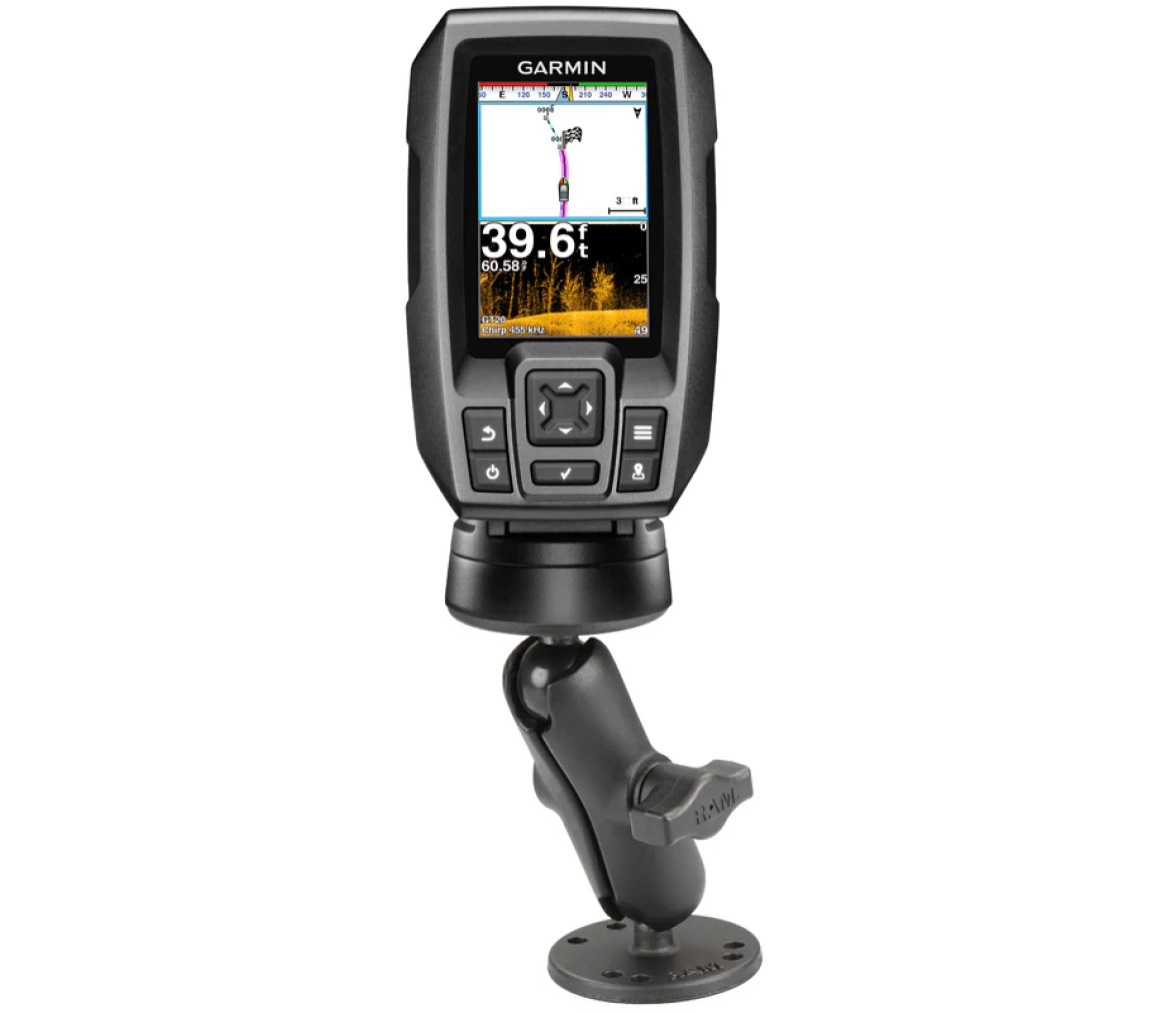 Soporte de bola doble RAM con accesorios para Garmin Striker + más