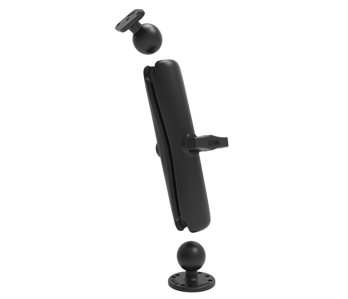 Soporte de bola doble RAM con adaptador de placa diamante - Largo