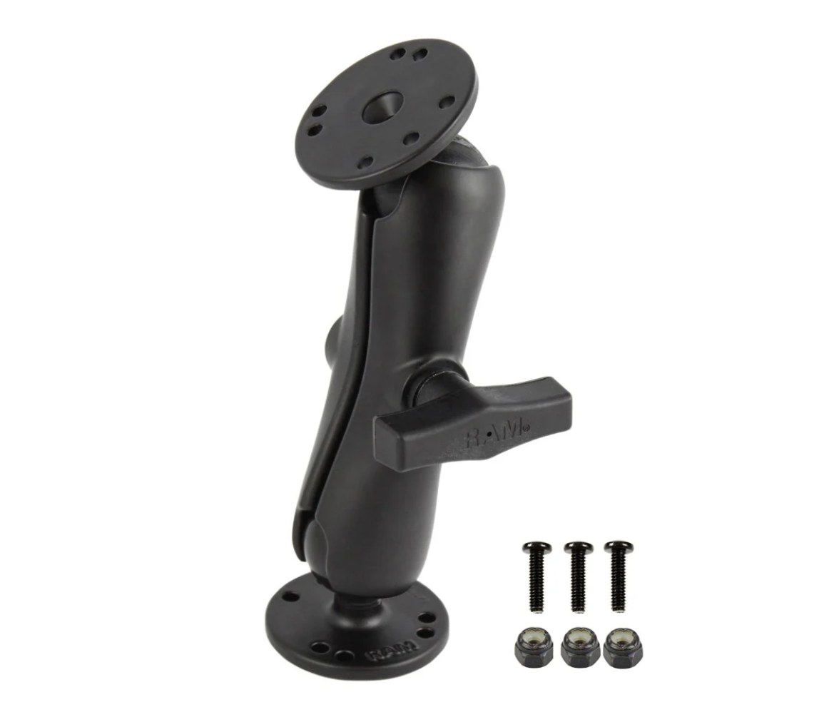 Soporte de bola doble RAM con hardware #8-32 para Garmin Fishfinder
