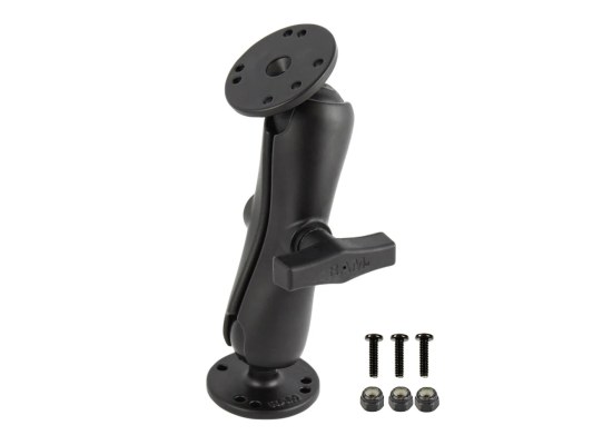 Soporte de bola doble RAM con hardware #8-32 para Garmin Fishfinder
