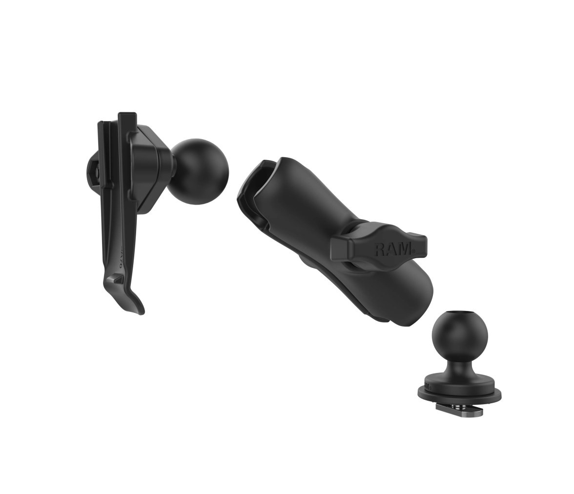 Soporte de bola RAM con doble bola y soporte para clip de raíl Garmin