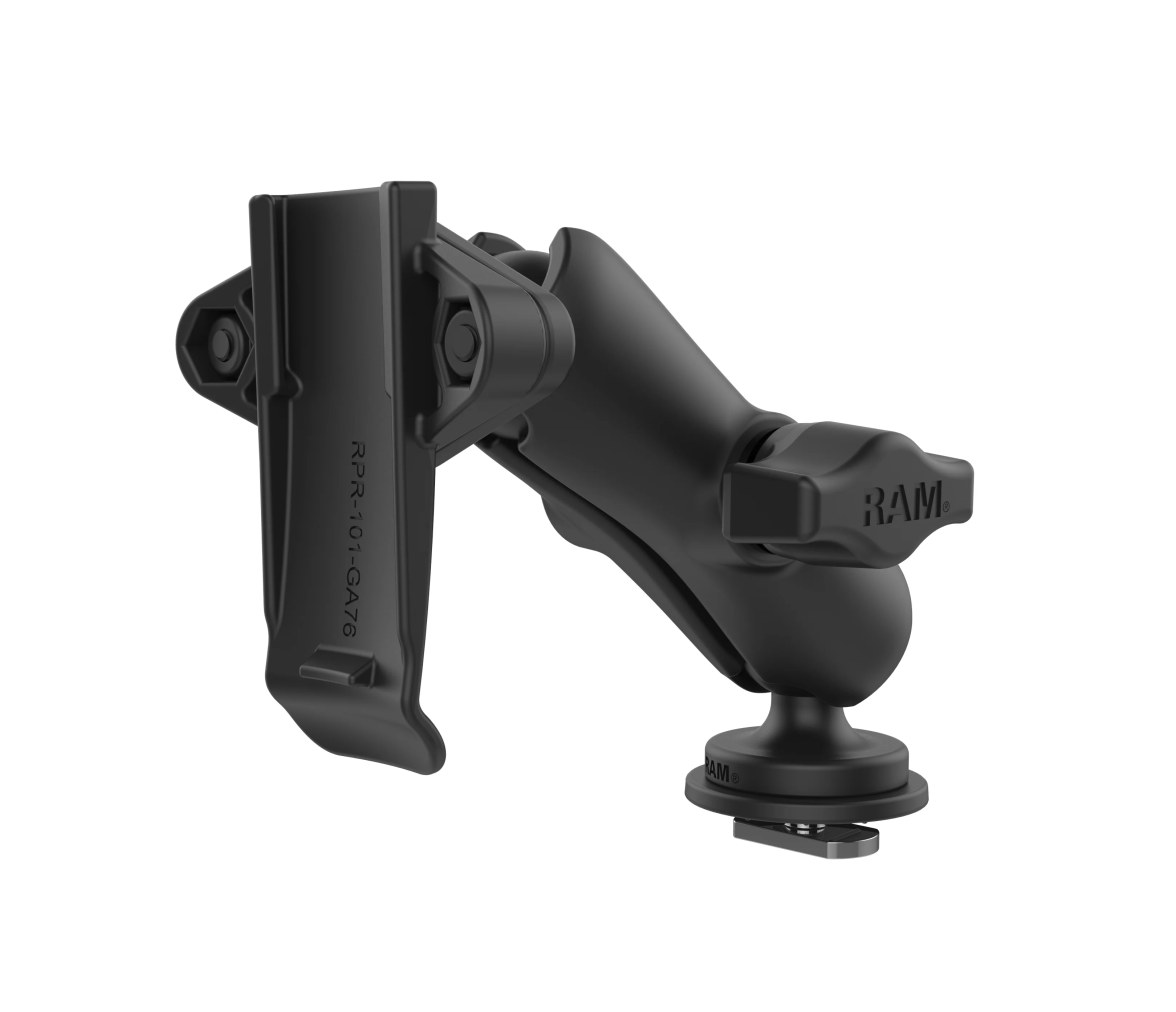 Soporte de bola RAM con doble bola y soporte para clip de raíl Garmin
