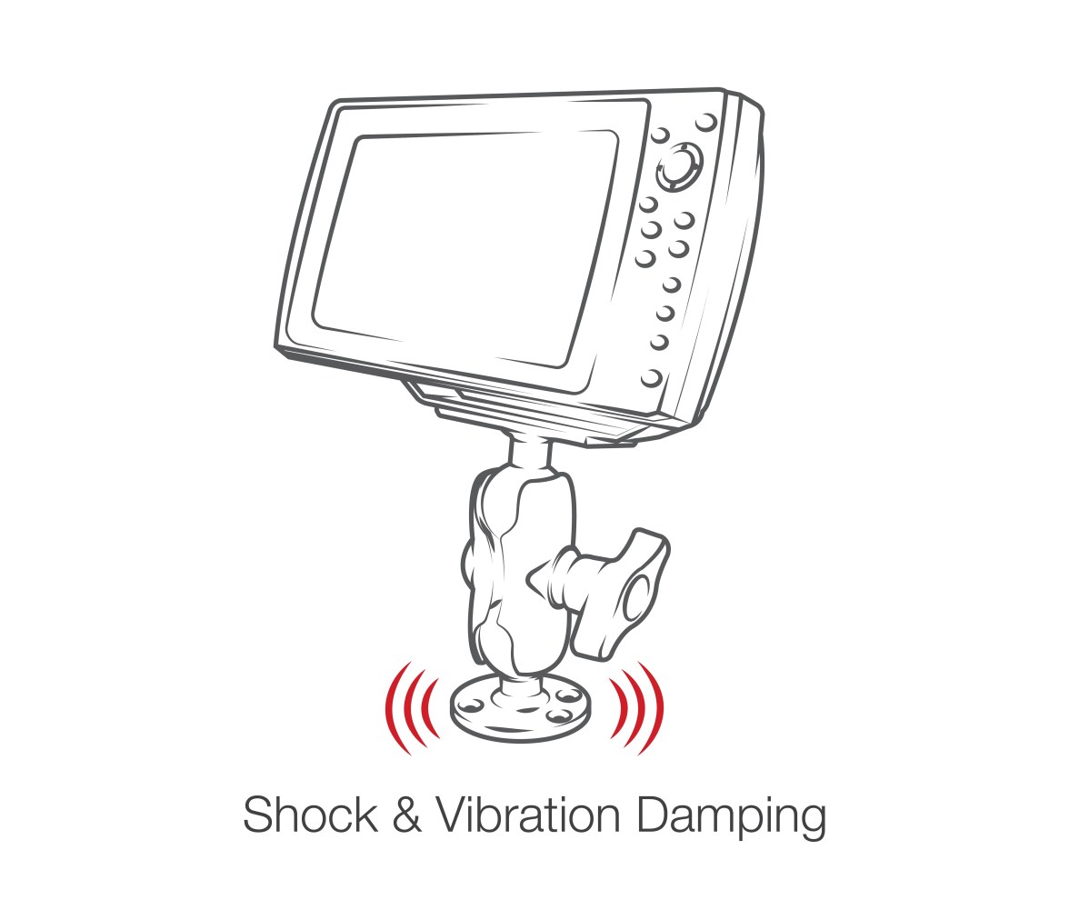 Soporte de bola RAM-Down para Humminbird Helix 8-10 y serie XPLORE