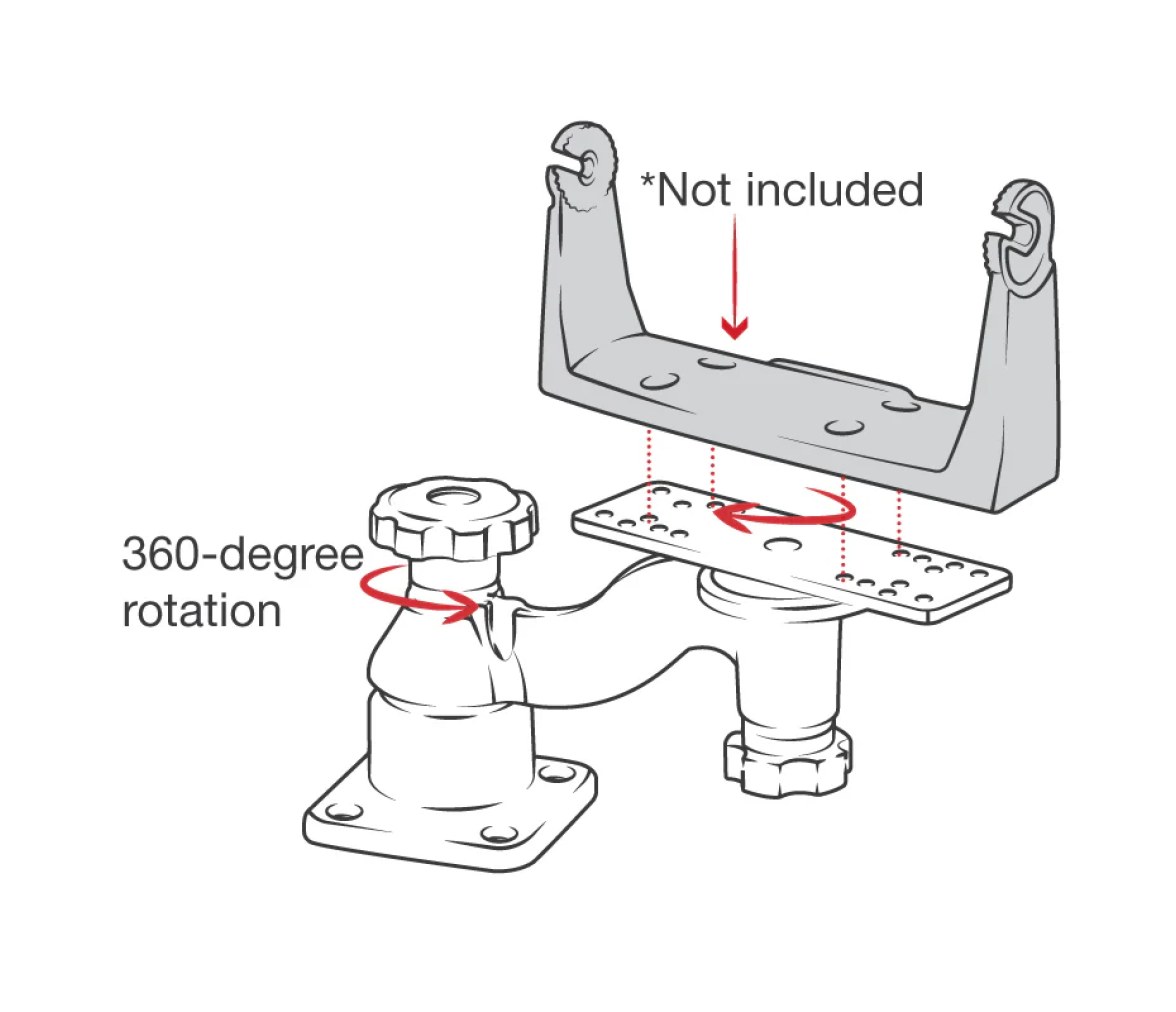 Soporte de Brazo Oscilante de 6" RAM para Localizadores de Peces y Plotteres