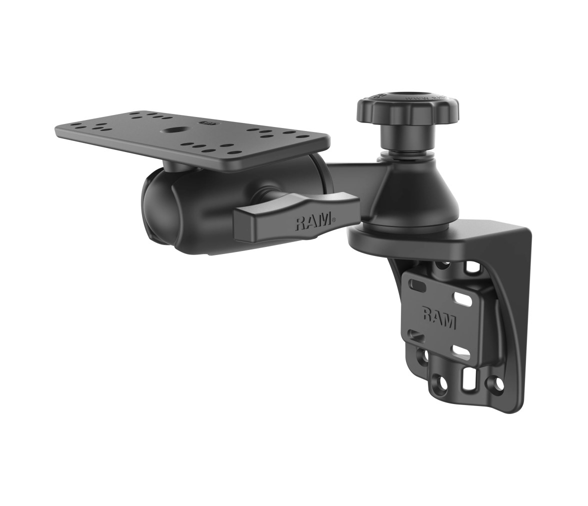 Soporte de Brazo Oscilante Vertical de 6" con Adaptador de Bola Redonda