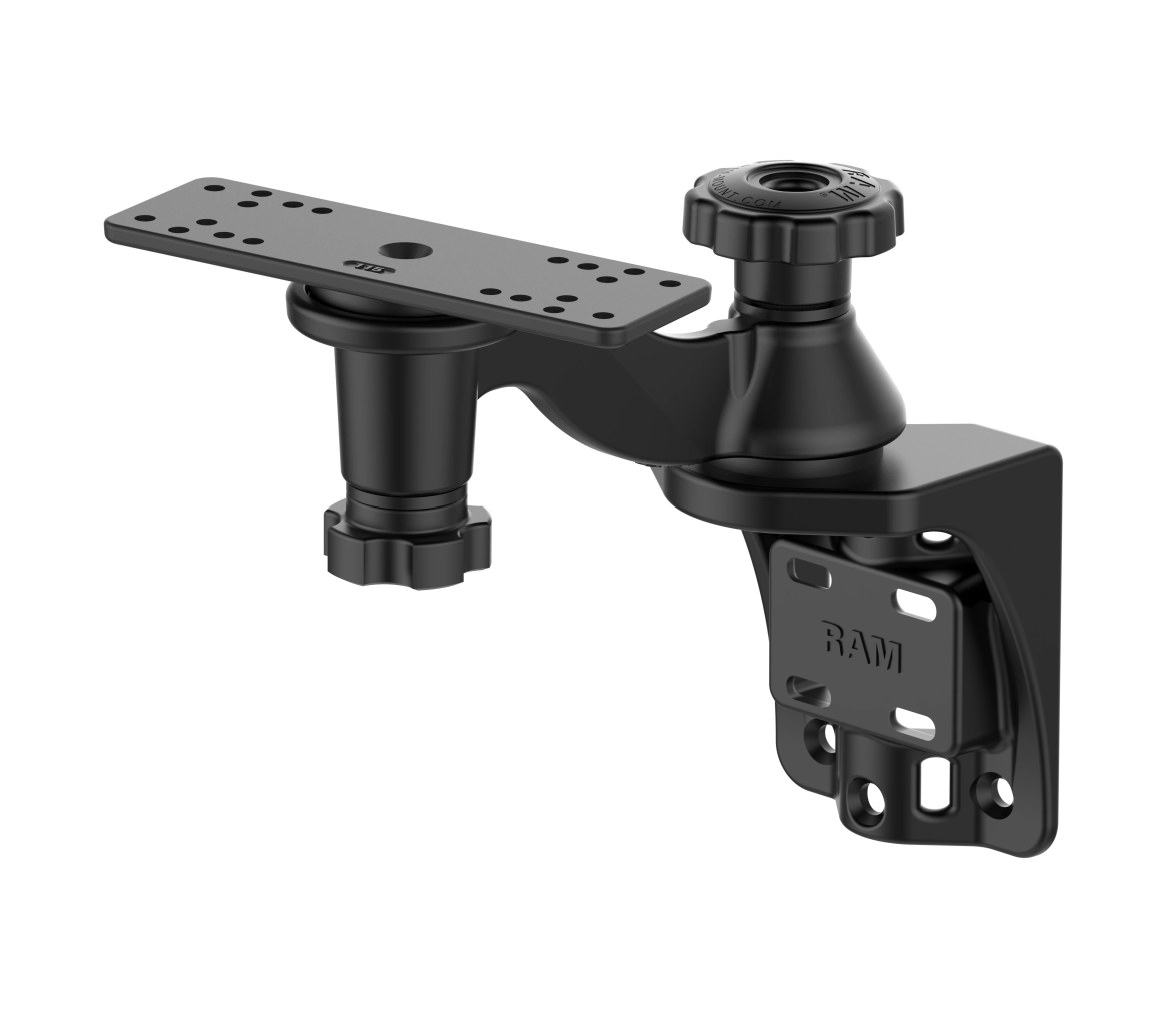 Soporte de Brazo Oscilante Vertical RAM de 6" para Sondas de Pesca y Plotter