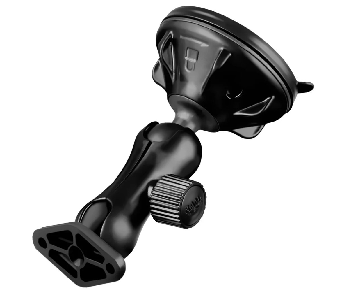 Soporte de doble bola de perfil bajo con ventosa RAM Twist-Lock