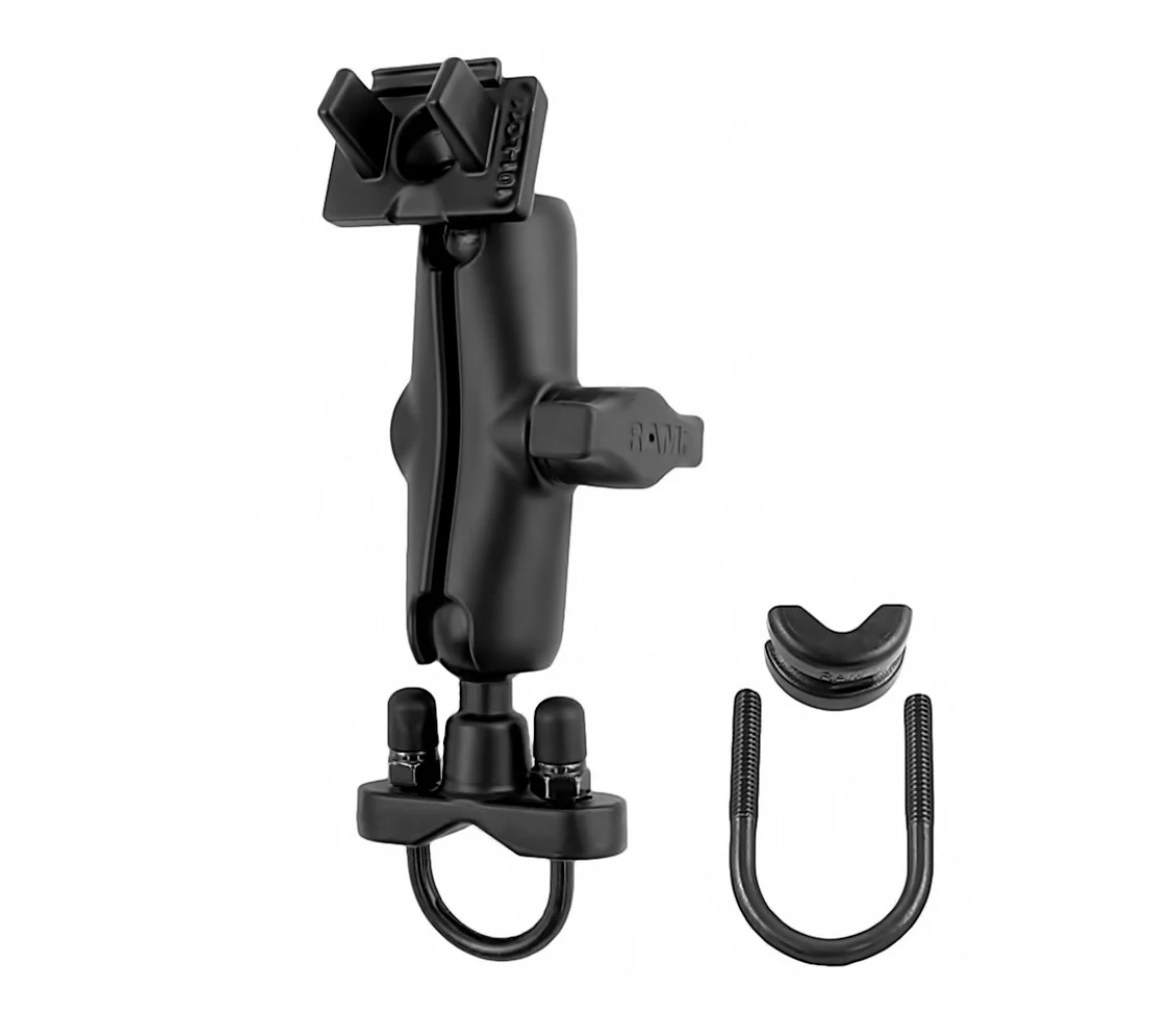 Soporte de doble bola RAM para manillar con perno en U para Lowrance Elite-5 + m