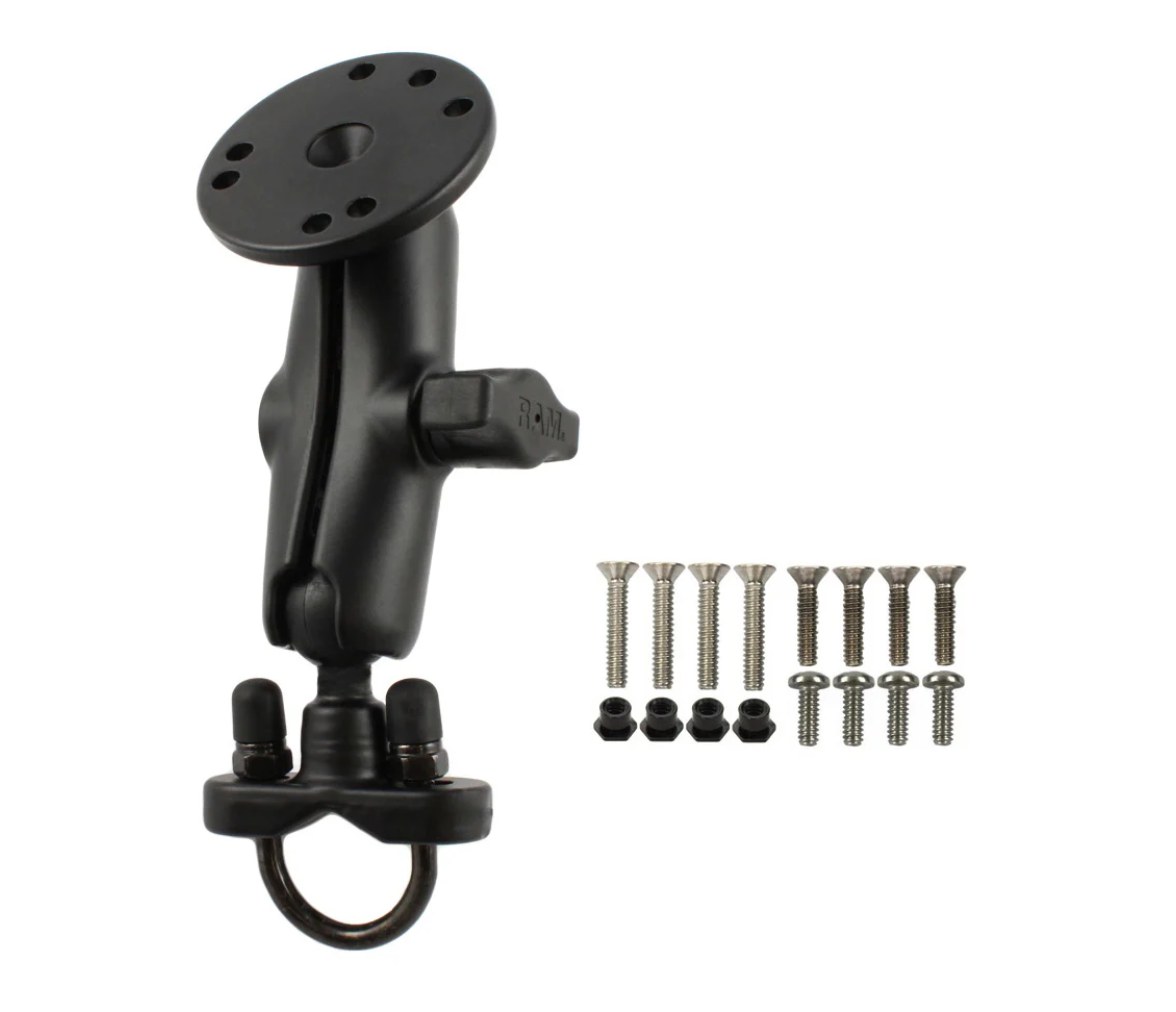 Soporte de doble bola RAM para manillar con perno en U para Garmin serie 12