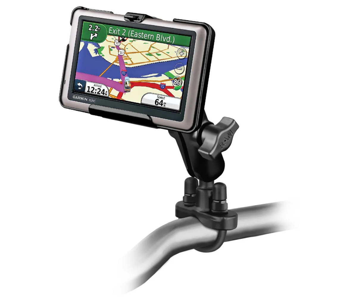 Soporte de doble bola tipo U para manillar RAM para serie Garmin nuvi 1400