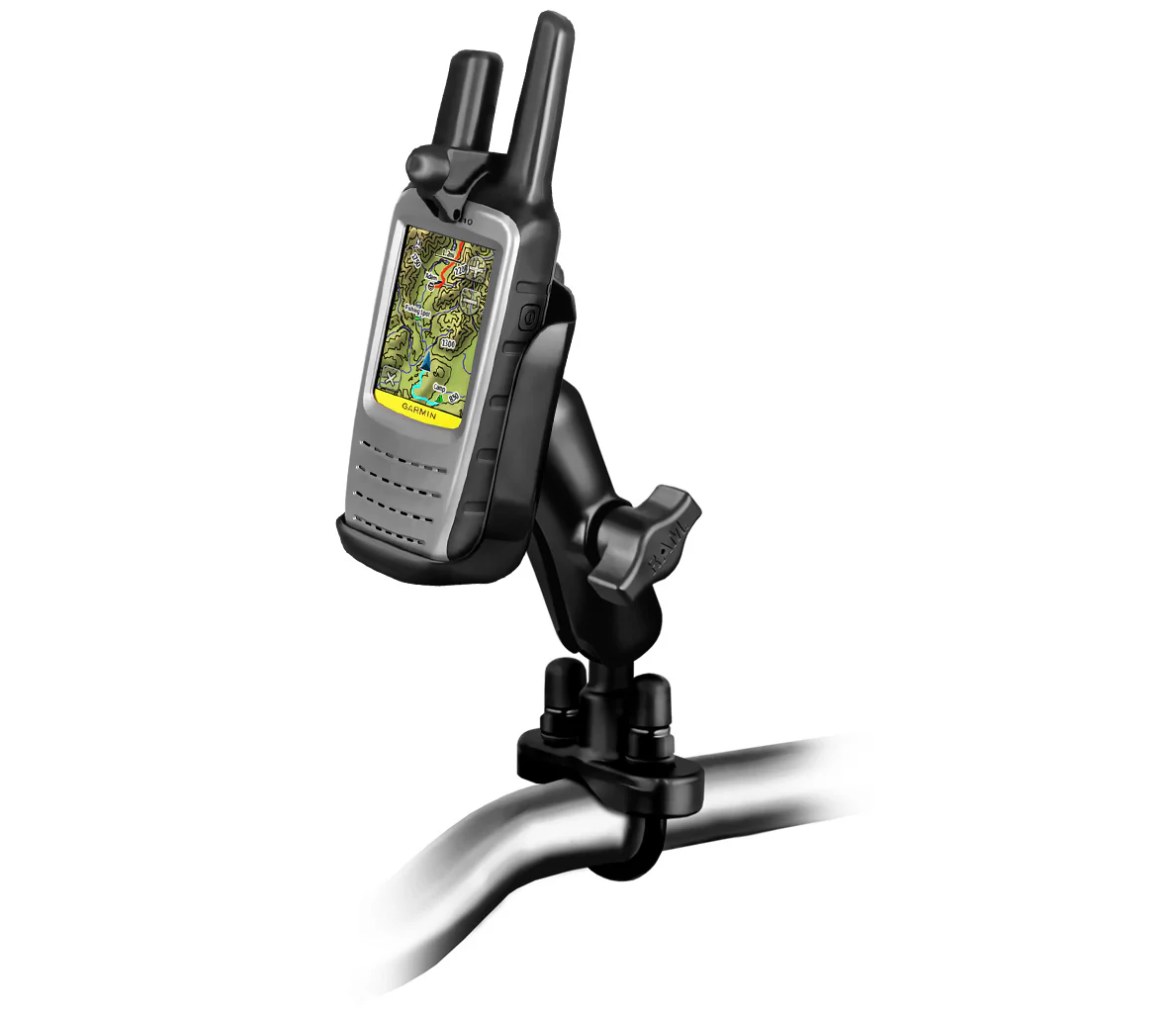 Soporte de manillar con doble bola RAM para Garmin Rino 610, 650 y 655t
