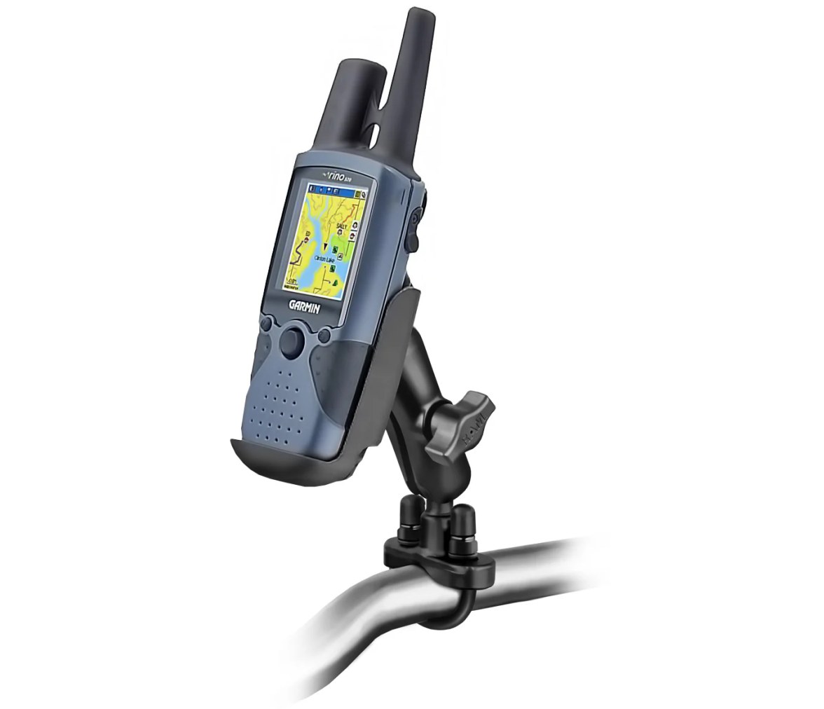 Soporte de manillar con doble bola RAM para Garmin Rino 520 + más