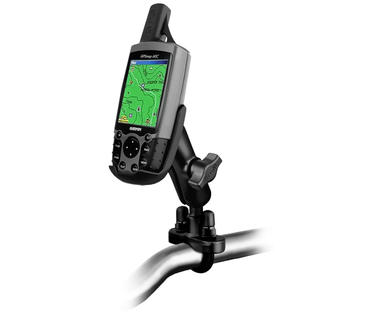 Soporte de manillar con perno en U para Garmin GPSMAP 60 Series + Más