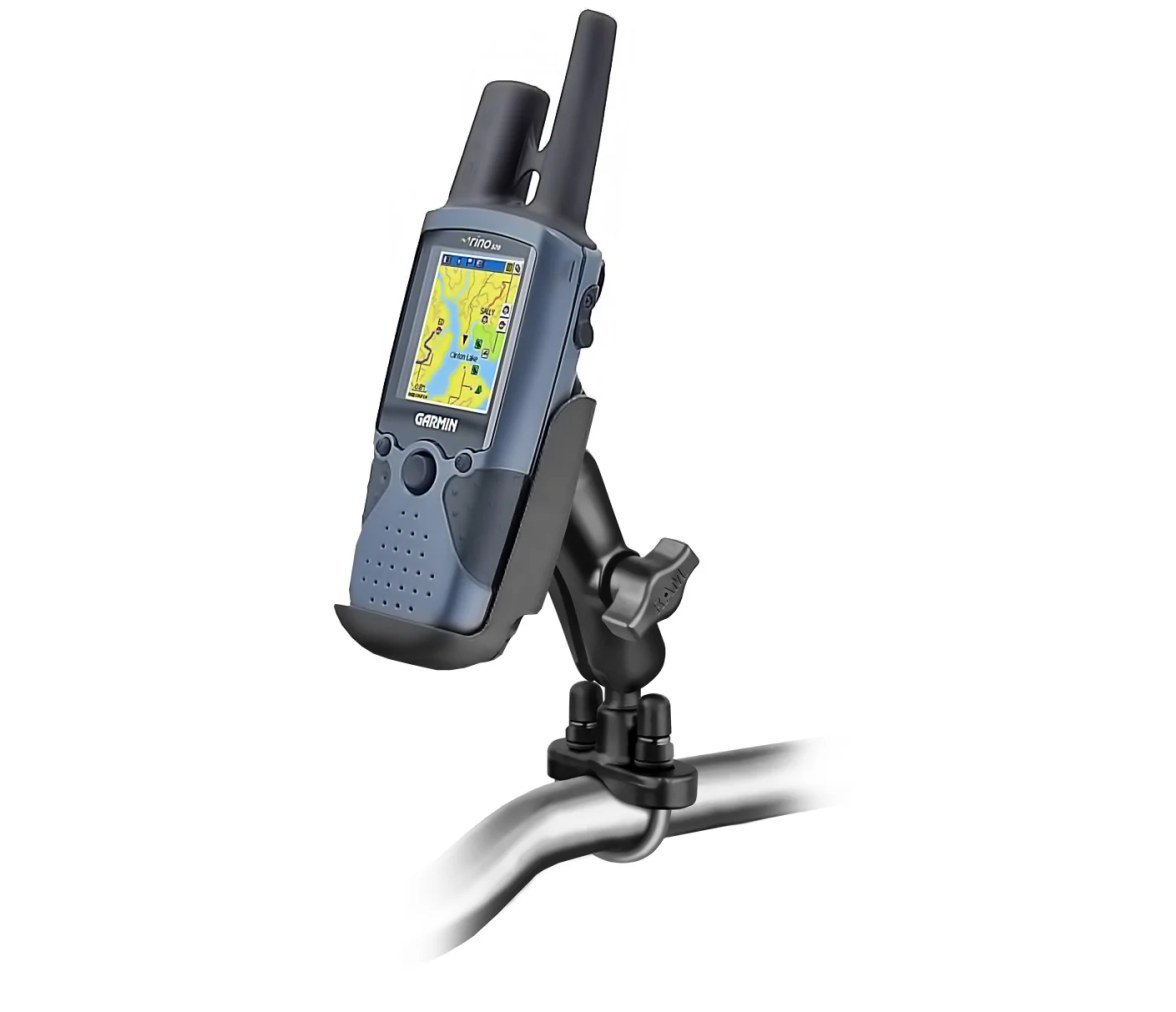 Soporte de manillar con perno en U para Garmin Rino 520, 520HCx, 530 y 530HCx