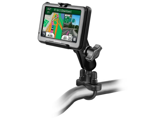 Soporte de manillar con perno en U para serie Garmin nuvi 200W, 2495LMT + más