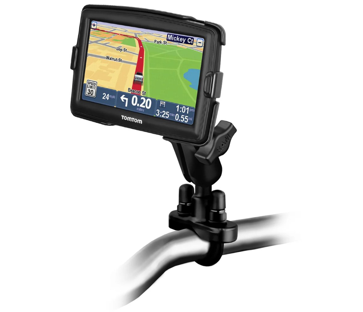 Soporte de manillar RAM tipo U para TomTom Start 55, XXL 550 + más