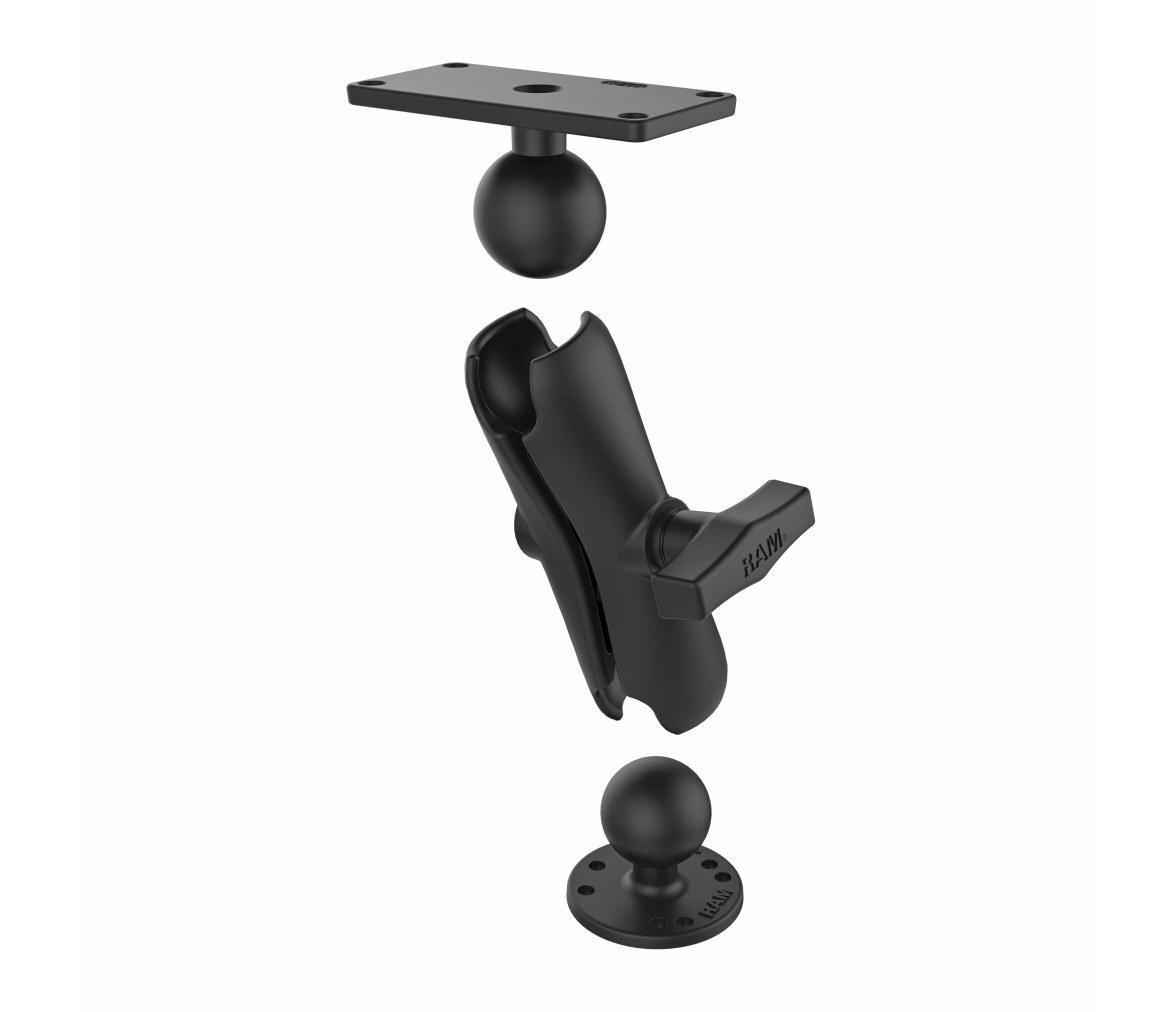 Soporte de montaje con doble bola RAM-DRILL-DOWN para Humminbird Helix 7 - Media