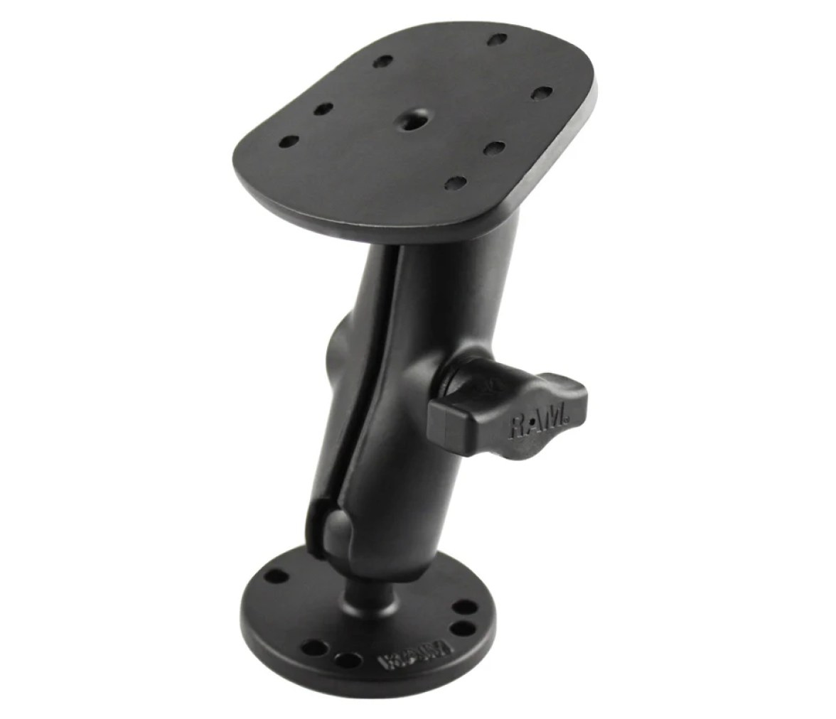 Soporte de montaje de bola doble RAM Drill-Down para Humminbird Piranha + más
