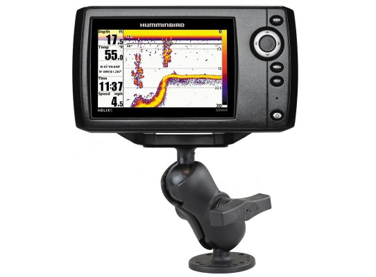 Soporte de montaje de bola doble RAM-DRILL-DOWN para Humminbird Helix 5 - Corto