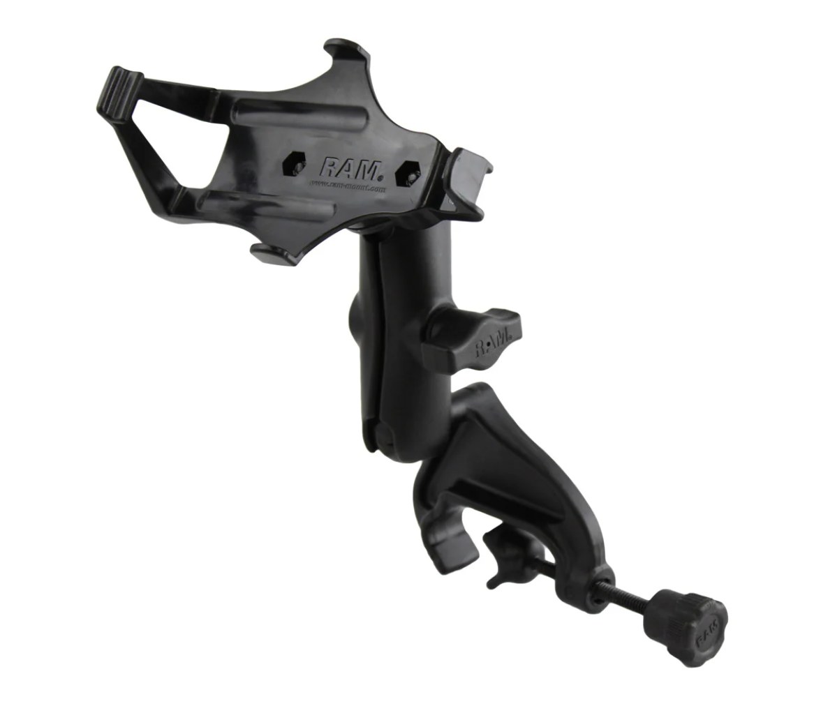 Soporte de pinza de bola doble RAM para Garmin GPSMAP 176, 396, 496 + más