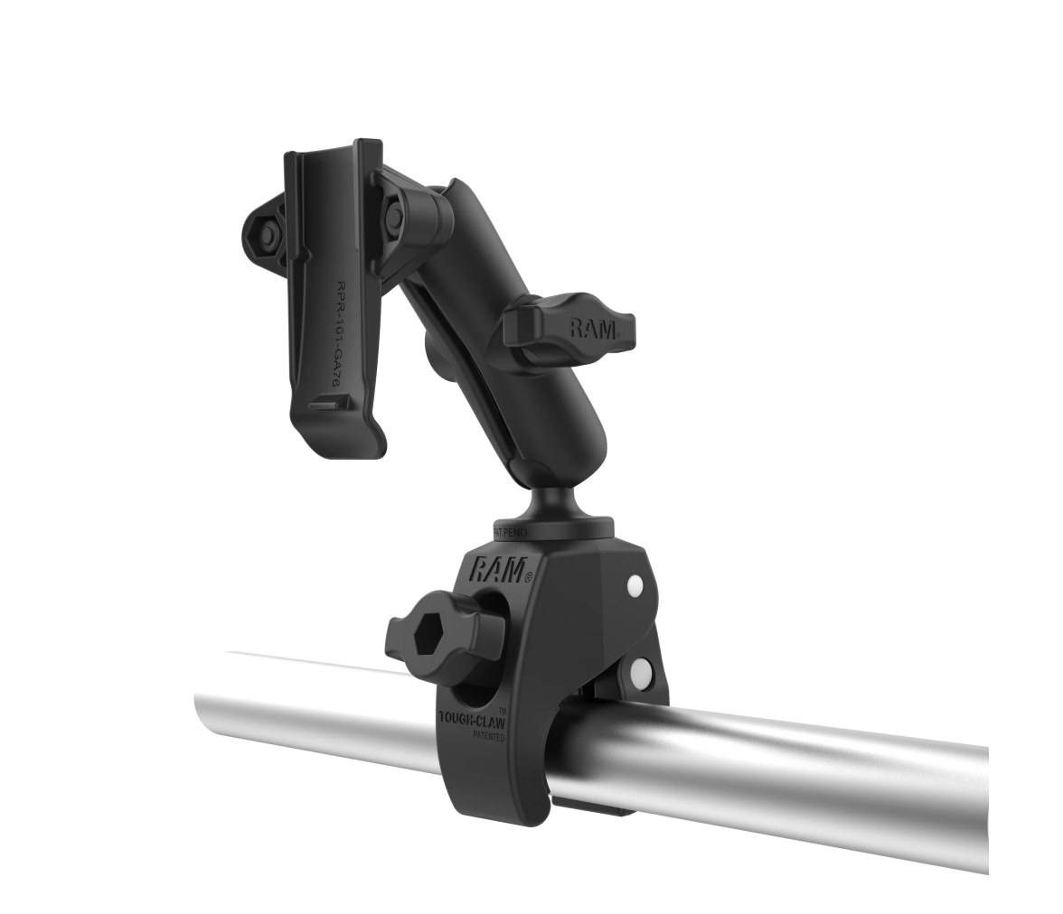 Soporte de pinza pequeño RAM Tough-Claw con soporte de clip Garmin