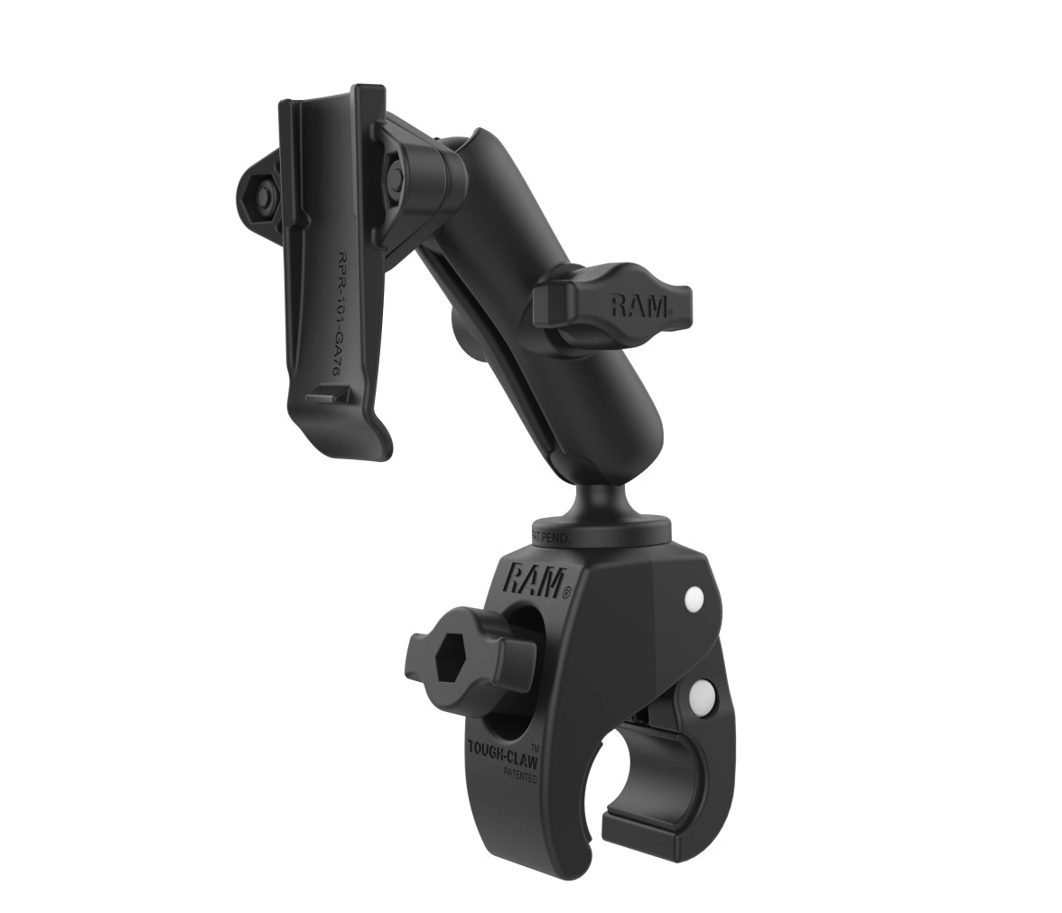 Soporte de pinza pequeño RAM Tough-Claw con soporte de clip Garmin