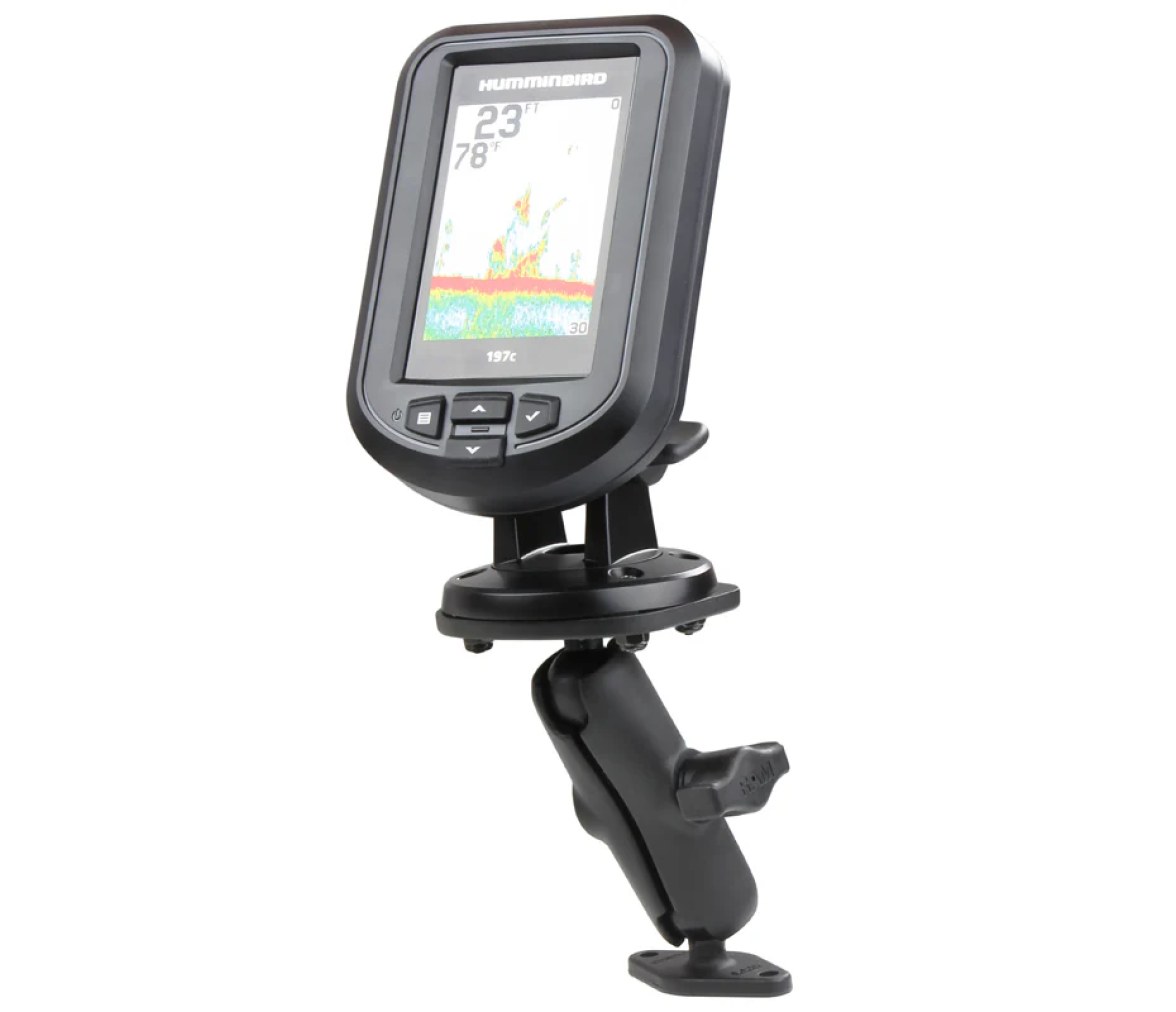 Soporte de Placa Diamante de Doble Bola para Humminbird Piranha + Más