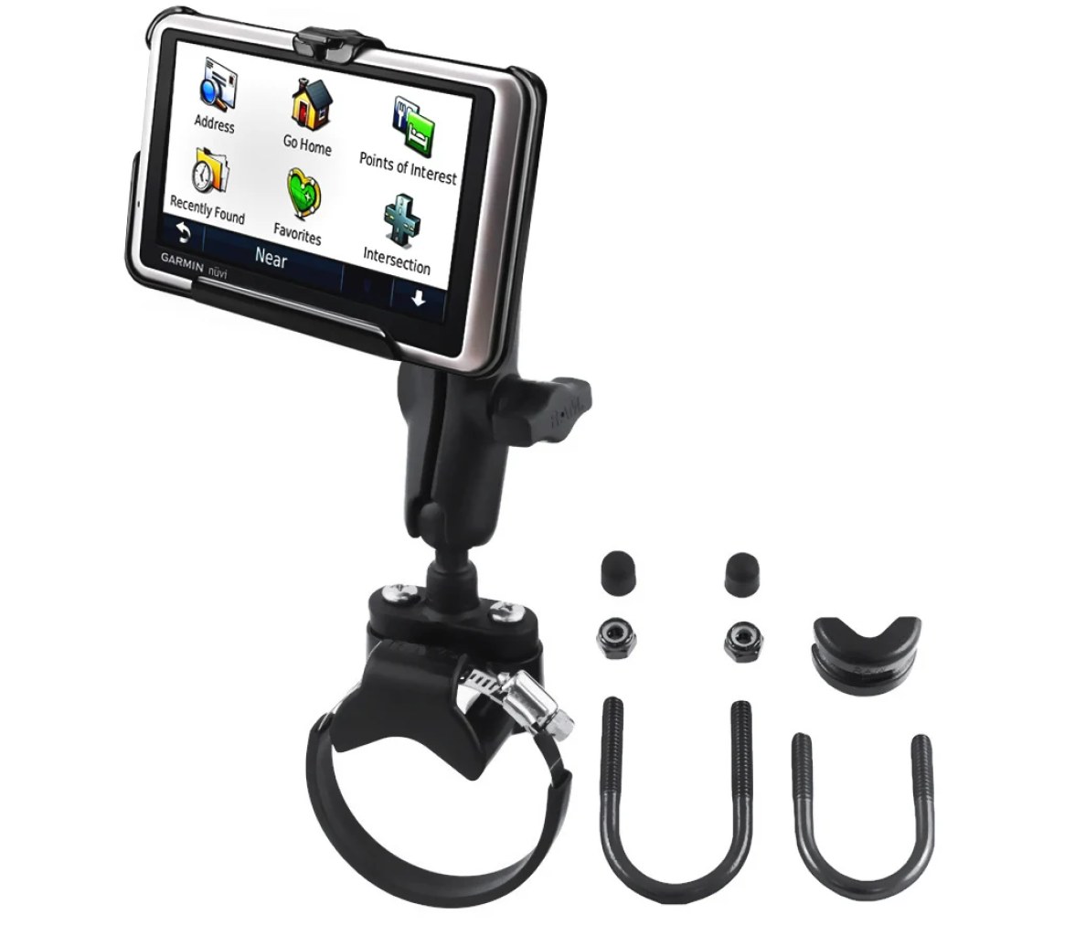 Soporte de raíl de doble bola RAM para Garmin nuvi 1300 Series + Más