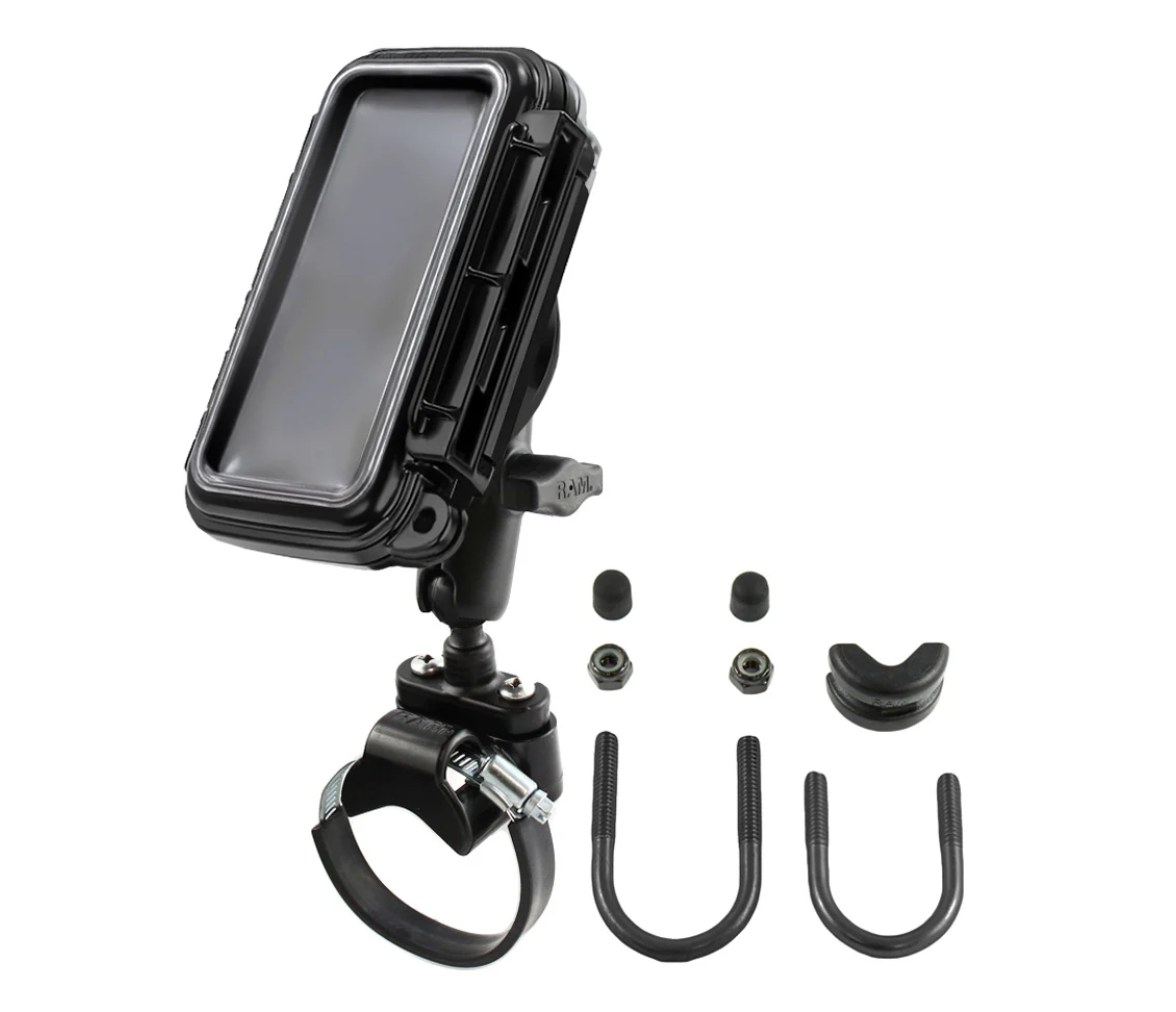 Soporte de raíl para ATV/UTV de RAM Aqua Box para dispositivos medianos