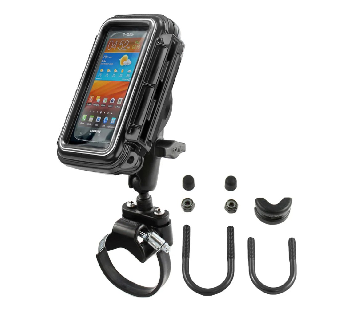Soporte de raíl para ATV/UTV de RAM Aqua Box para dispositivos medianos