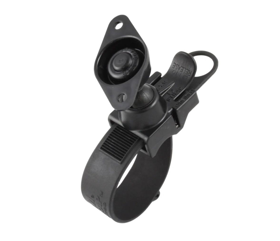 Soporte de raíl RAM EZ-Strap con doble bola y adaptador de base diamante