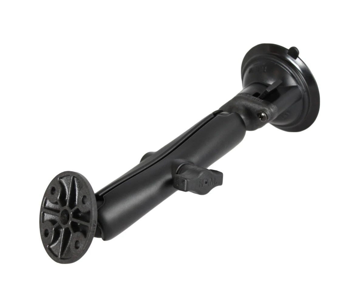 Soporte de succión compuesto RAM Twist-Lock con placa redonda - Largo