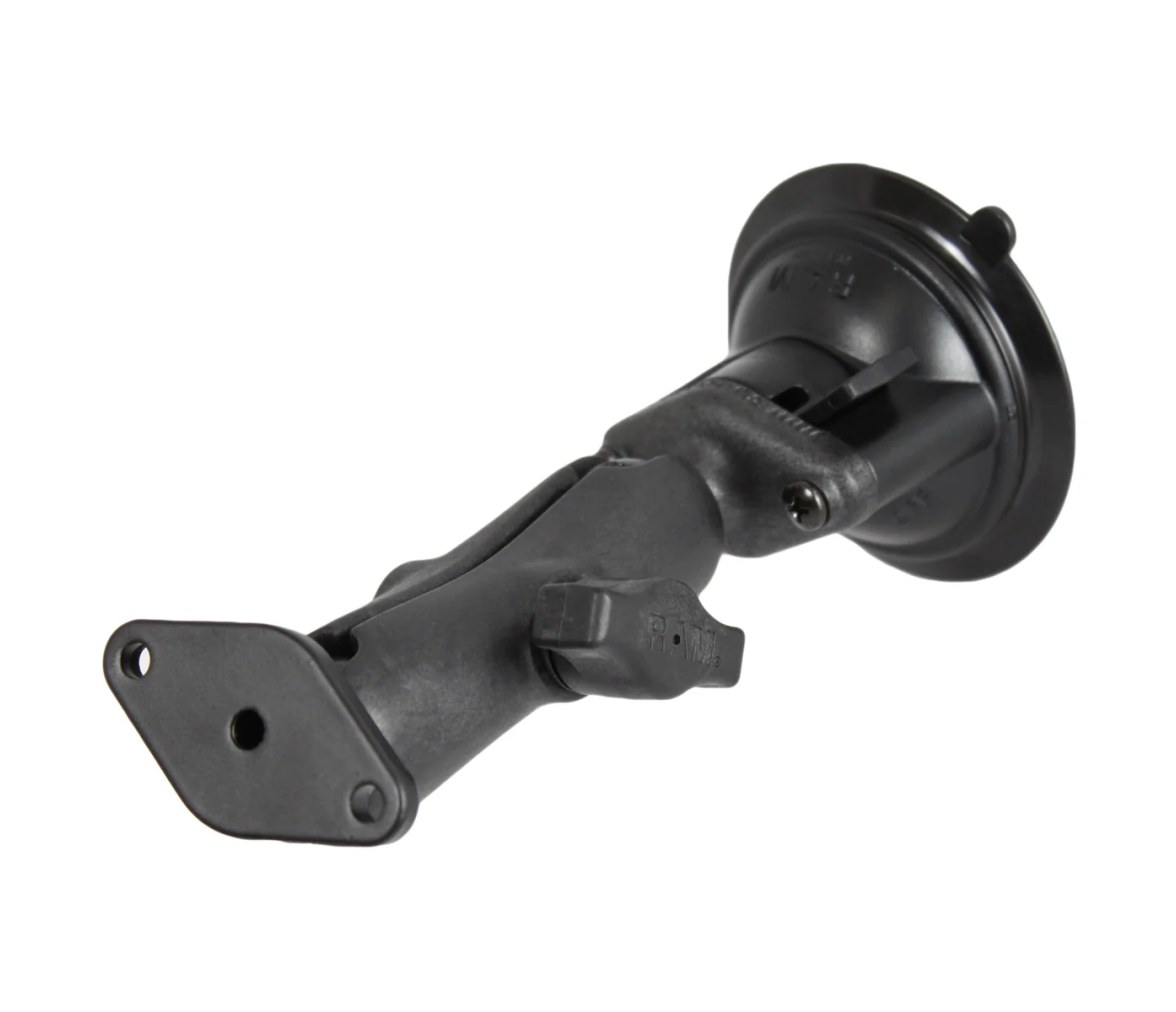 Soporte de ventosa compuesto RAM Twist-Lock con placa diamante de aluminio