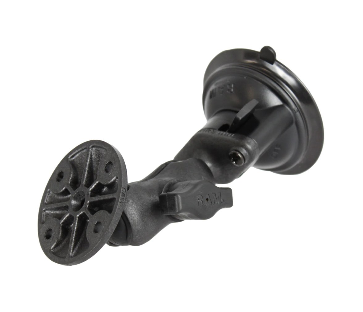 Soporte de ventosa compuesto RAM Twist-Lock con placa redonda - Corto