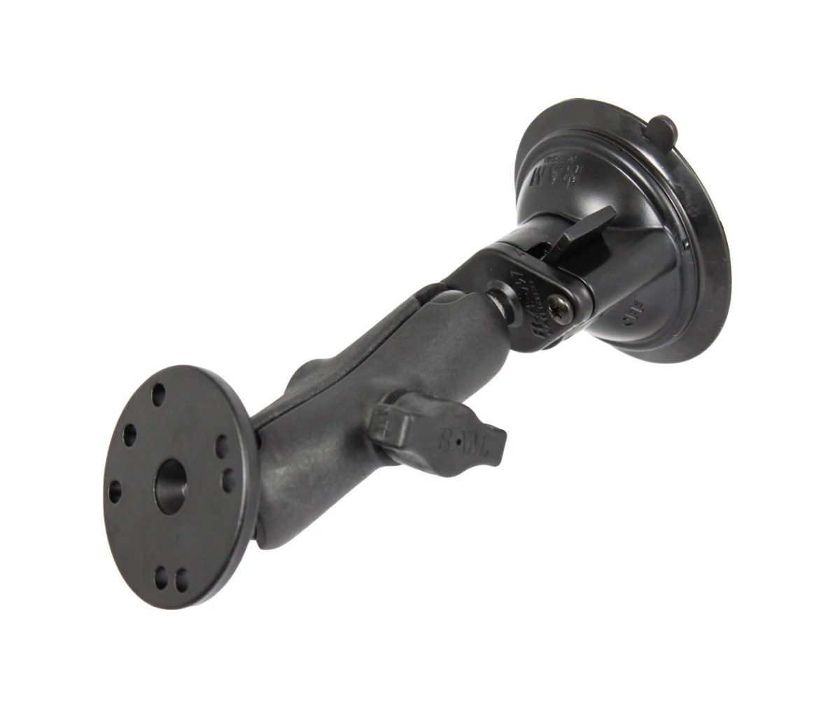 Soporte de ventosa compuesto RAM Twist-Lock con placa redonda