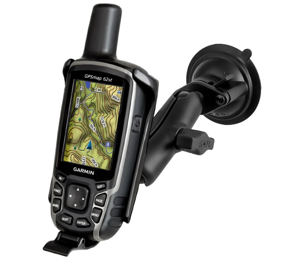 Soporte de ventosa compuesto RAM Twist-Lock para Garmin Astro 320 + más