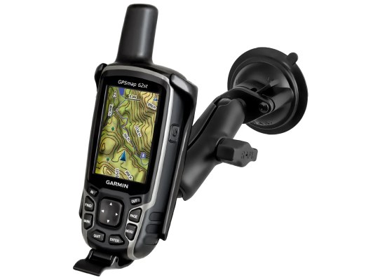 Soporte de ventosa compuesto RAM Twist-Lock para Garmin Astro 320 + más Soporte de ventosa compuesto RAM Twist-Lock para Garmin Astro 320 + más