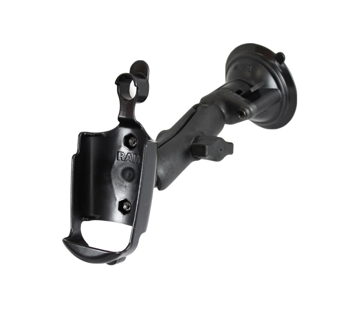 Soporte de ventosa compuesto RAM Twist-Lock para Garmin Rino 520 + más