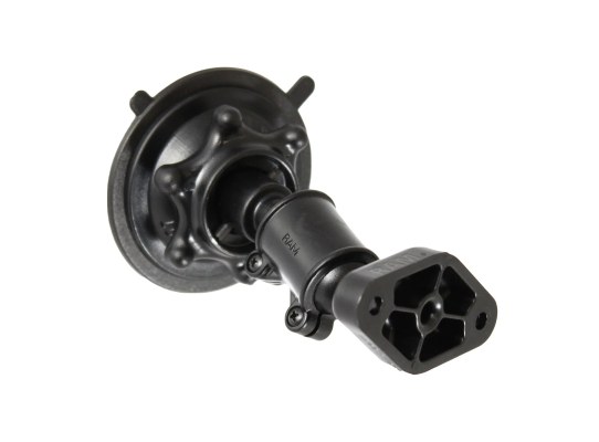 Soporte de ventosa con doble brazo de rótula corto RAM Snap-Link con placa diama