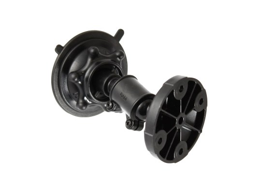 Soporte de ventosa con placa redonda y brazo de doble rótula RAM Snap-Link corto