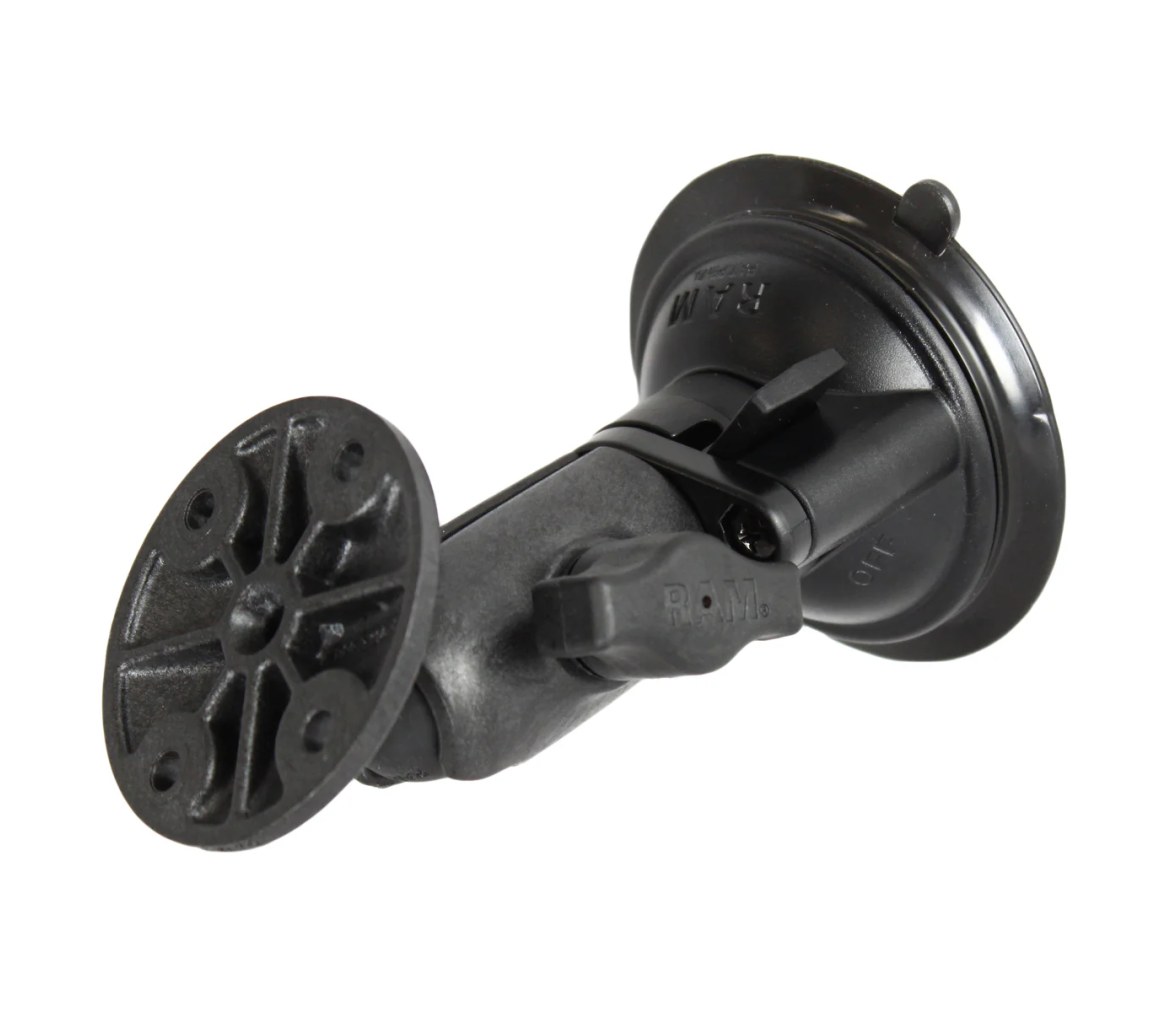 Soporte de ventosa con placa redonda y giro de RAM Twist-Lock