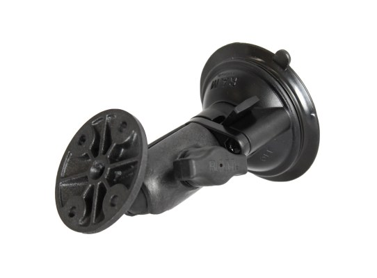 Soporte de ventosa con placa redonda y giro de RAM Twist-Lock