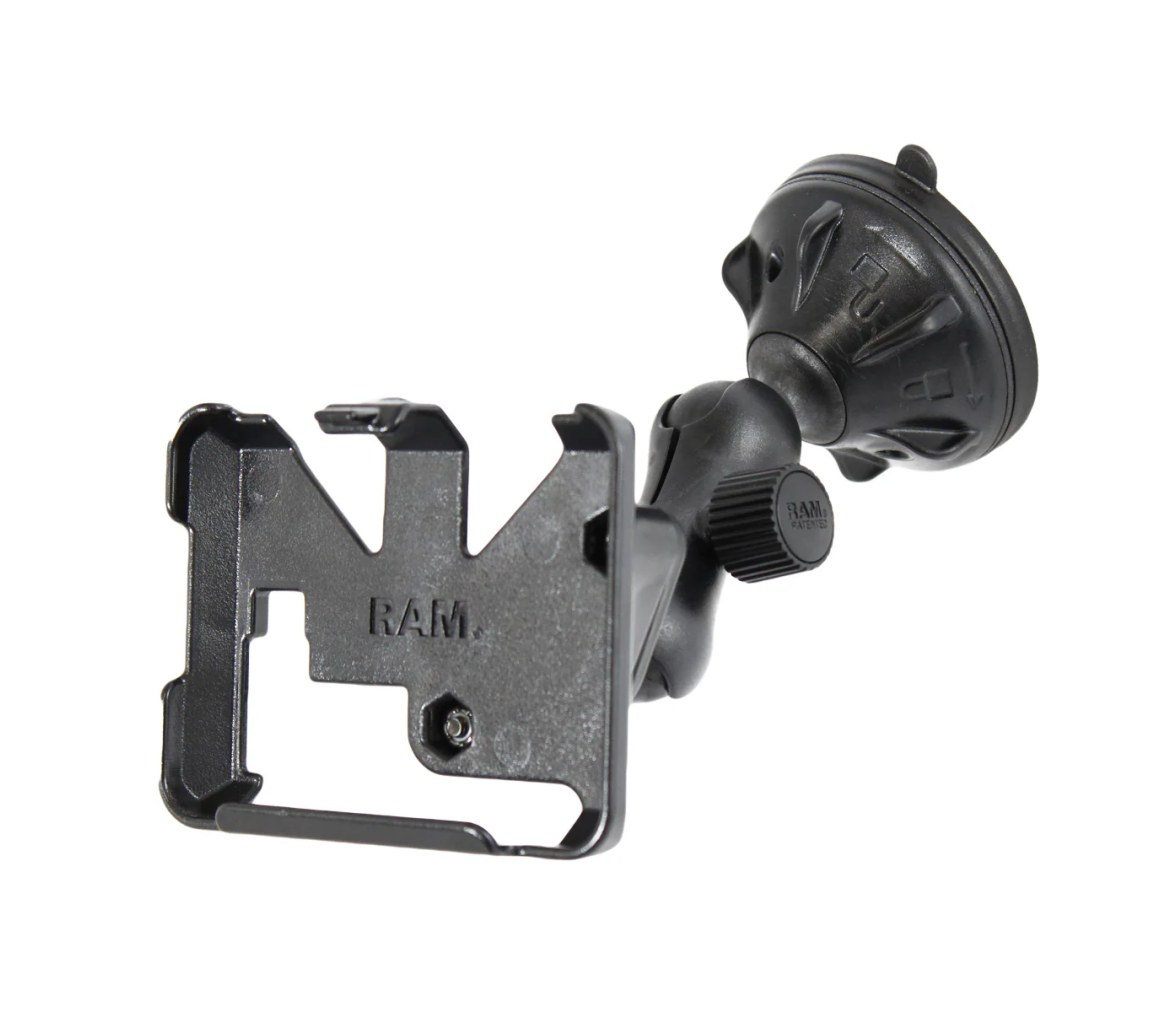 Soporte de Ventosa de Bajo Perfil con Bloqueo Rápido para Garmin nuvi 200 + Más