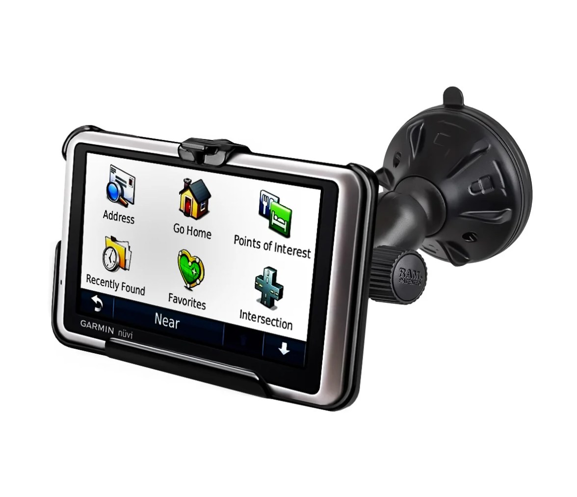 Soporte de Ventosa de Bajo Perfil con Mecanismo Twist-Lock para Garmin nuvi 1300