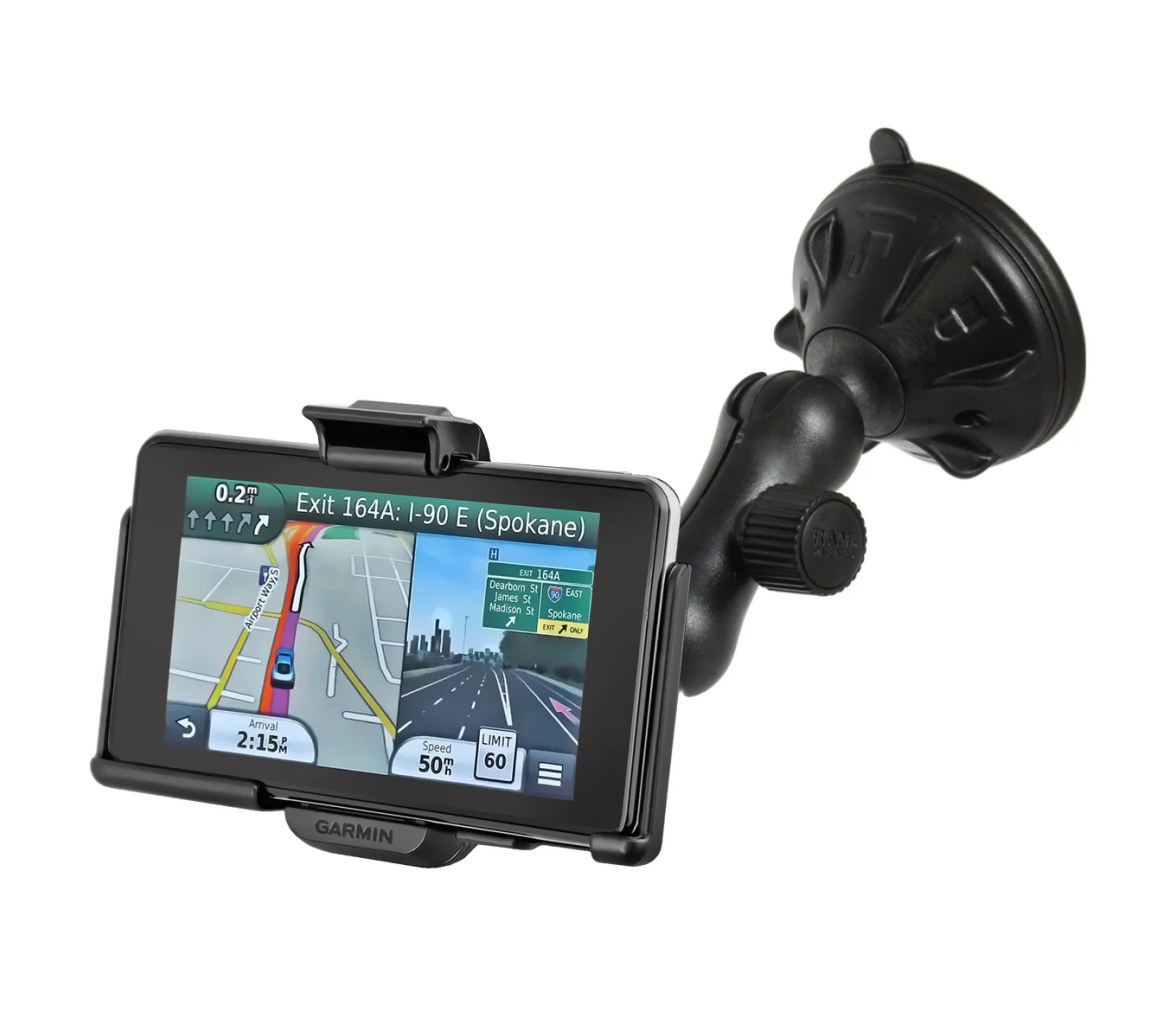 Soporte de Ventosa de Bajo Perfil con Mecanismo Twist-Lock para Garmin nuvi 3450