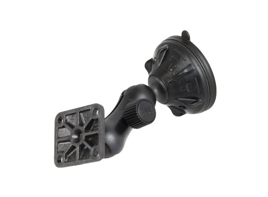 Soporte de ventosa de perfil bajo con sistema Twist-Lock y patrón de agujeros AM Soporte de ventosa de perfil bajo con sistema Twist-Lock y patrón de agujeros AM