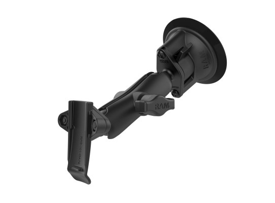 Soporte de ventosa RAM Twist-Lock con cuna para clip de la espina de Garmin Soporte de ventosa RAM Twist-Lock con cuna para clip de la espina de Garmin