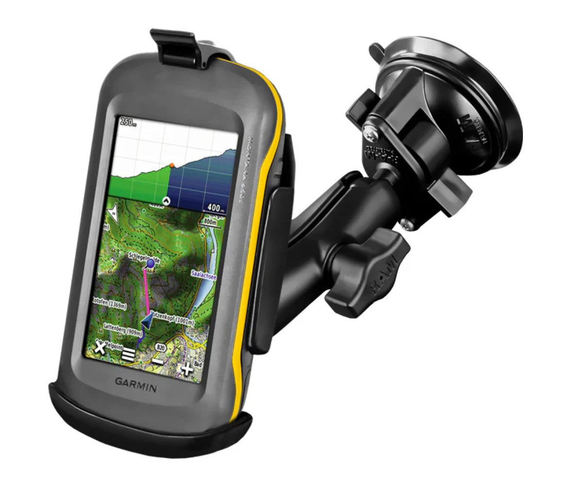 Soporte de ventosa RAM Twist-Lock para Garmin Montana 600 Series