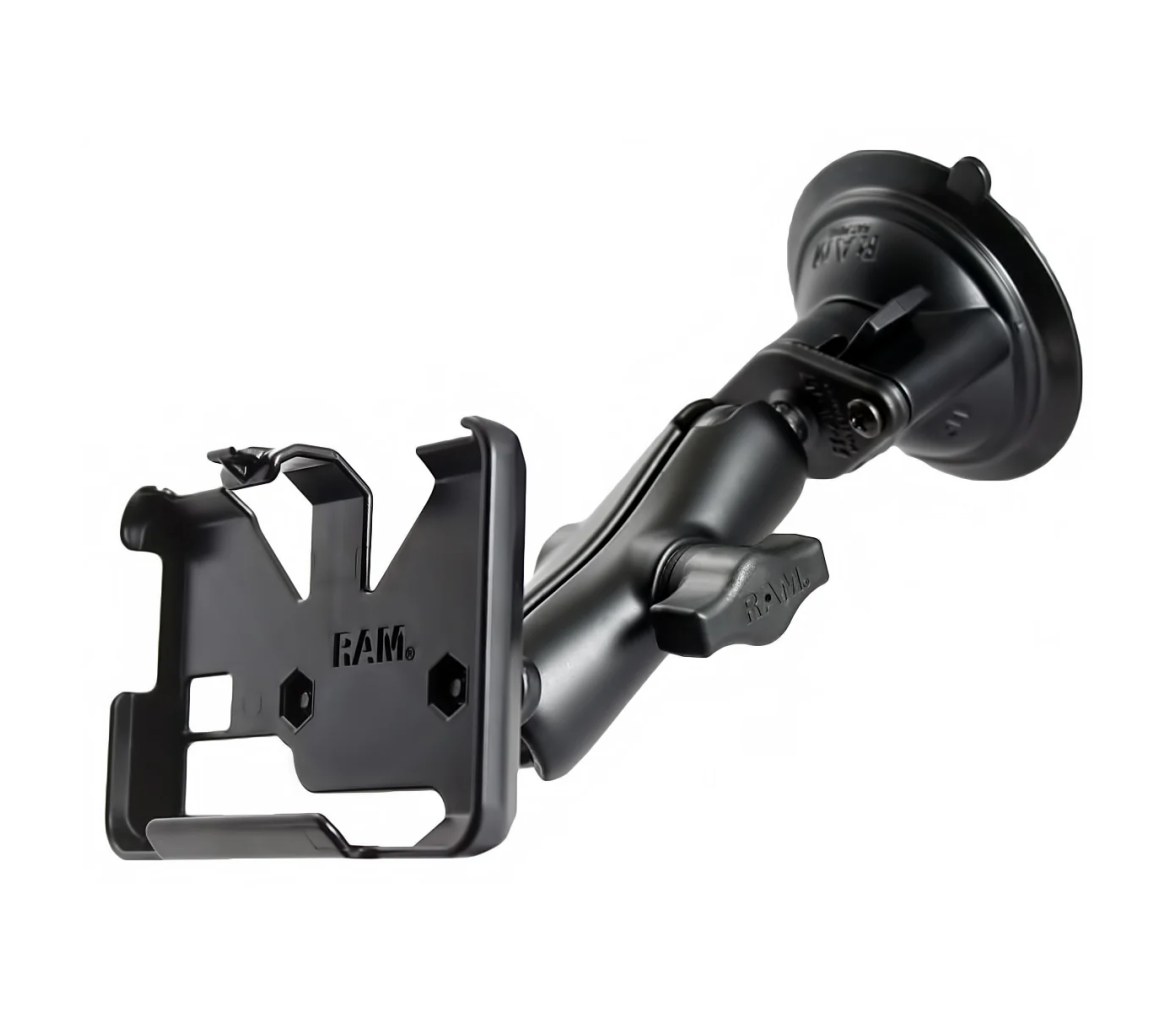 Soporte de ventosa RAM Twist-Lock para Garmin nuvi 200W, 465T + Más
